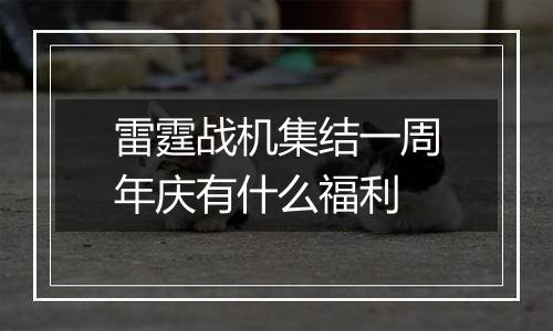 雷霆战机集结一周年庆有什么福利