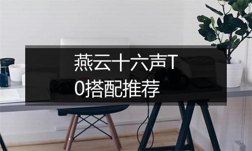 燕云十六声T0搭配推荐