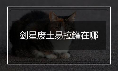 剑星废土易拉罐在哪