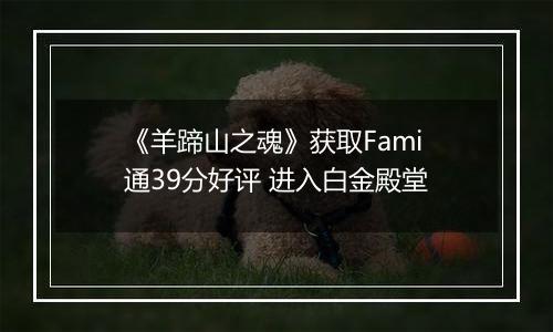 《羊蹄山之魂》获取Fami通39分好评 进入白金殿堂