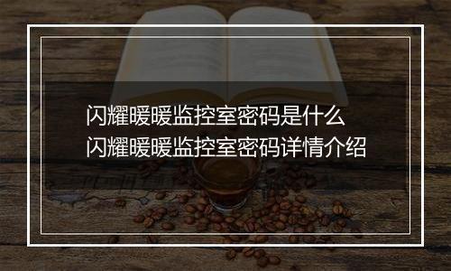 闪耀暖暖监控室密码是什么  闪耀暖暖监控室密码详情介绍