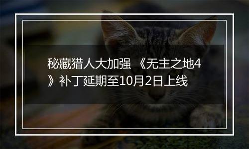 秘藏猎人大加强 《无主之地4》补丁延期至10月2日上线