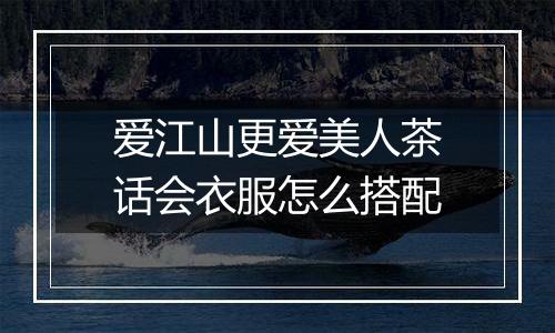 爱江山更爱美人茶话会衣服怎么搭配