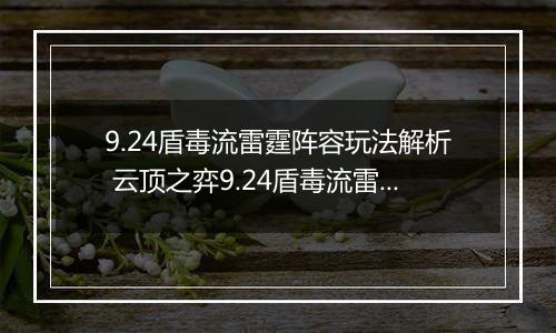 9.24盾毒流雷霆阵容玩法解析 云顶之弈9.24盾毒流雷霆怎么玩