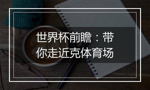 世界杯前瞻：带你走近克体育场