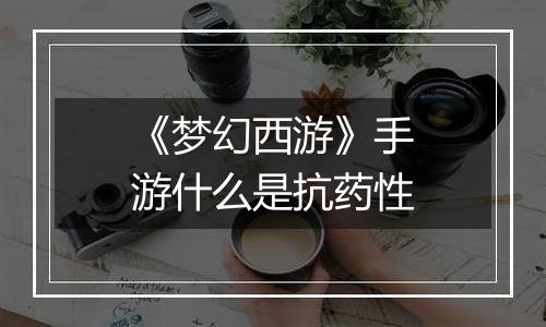 《梦幻西游》手游什么是抗药性