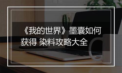 《我的世界》墨囊如何获得 染料攻略大全