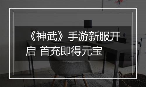 《神武》手游新服开启 首充即得元宝
