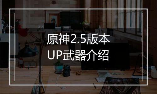 原神2.5版本UP武器介绍