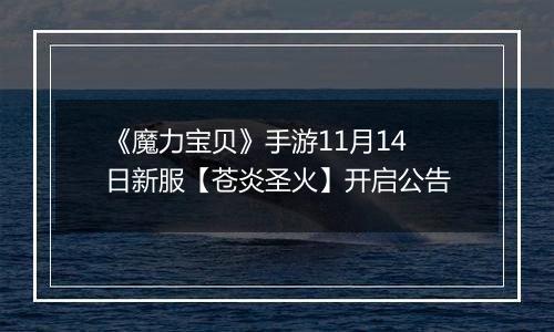 《魔力宝贝》手游11月14日新服【苍炎圣火】开启公告