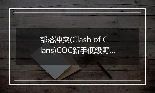 部落冲突(Clash of Clans)COC新手低级野猪流使用须知