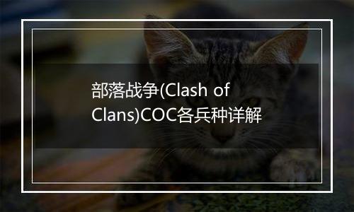部落战争(Clash of Clans)COC各兵种详解
