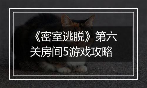 《密室逃脱》第六关房间5游戏攻略