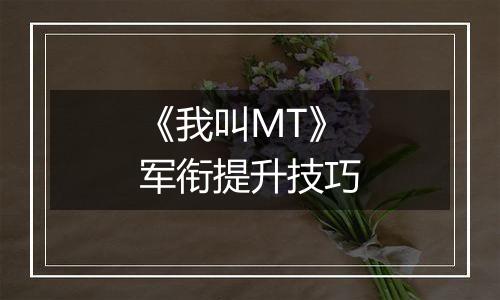 《我叫MT》军衔提升技巧