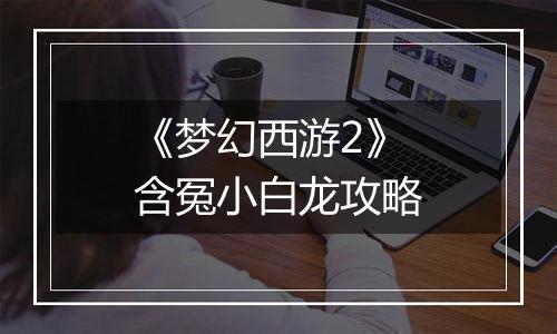 《梦幻西游2》含冤小白龙攻略