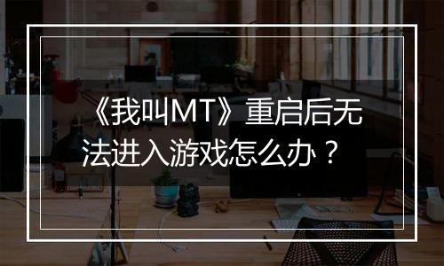 《我叫MT》重启后无法进入游戏怎么办？