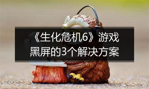 《生化危机6》游戏黑屏的3个解决方案