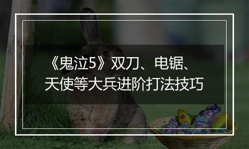 《鬼泣5》双刀、电锯、天使等大兵进阶打法技巧