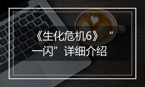 《生化危机6》“一闪”详细介绍