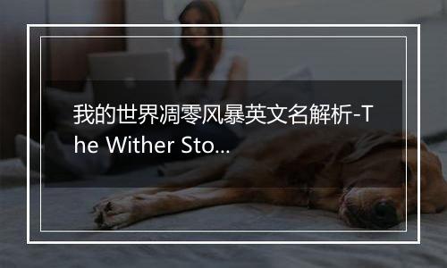 我的世界凋零风暴英文名解析-The Wither Storm详细介绍