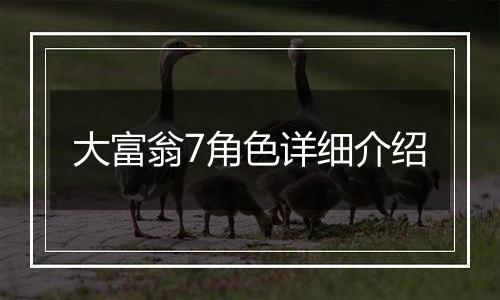 大富翁7角色详细介绍