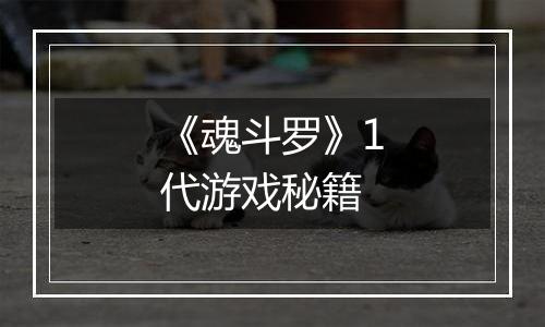 《魂斗罗》1代游戏秘籍