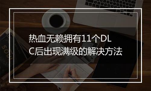 热血无赖拥有11个DLC后出现满级的解决方法