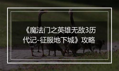 《魔法门之英雄无敌3历代记-征服地下城》攻略