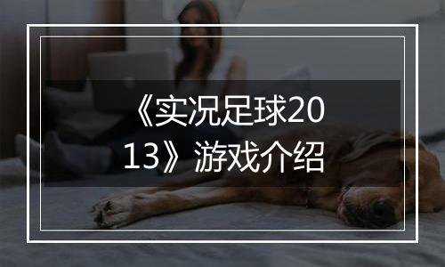 《实况足球2013》游戏介绍