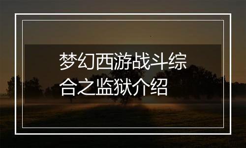 梦幻西游战斗综合之监狱介绍