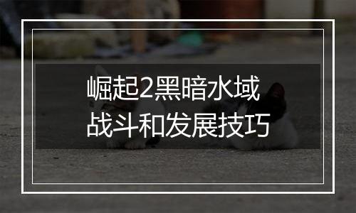 崛起2黑暗水域战斗和发展技巧