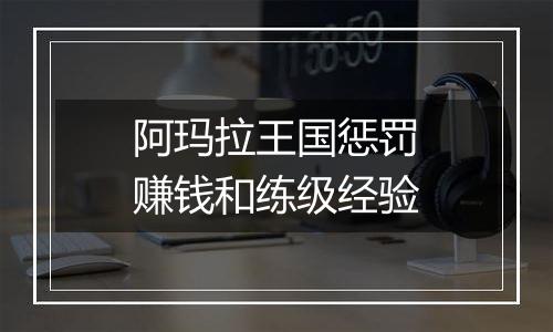 阿玛拉王国惩罚赚钱和练级经验