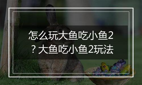 怎么玩大鱼吃小鱼2？大鱼吃小鱼2玩法