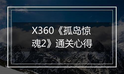 X360《孤岛惊魂2》通关心得