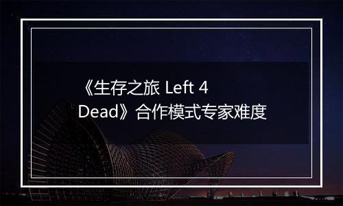 《生存之旅 Left 4 Dead》合作模式专家难度