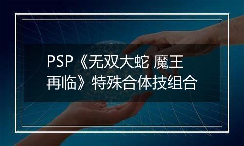 PSP《无双大蛇 魔王再临》特殊合体技组合