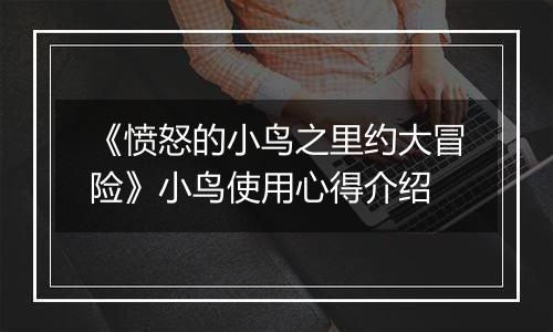 《愤怒的小鸟之里约大冒险》小鸟使用心得介绍