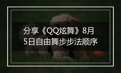 分享《QQ炫舞》8月5日自由舞步步法顺序