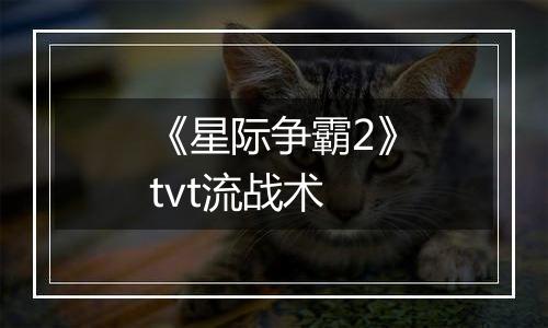 《星际争霸2》tvt流战术