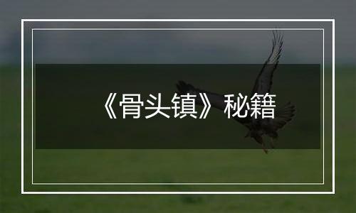 《骨头镇》秘籍