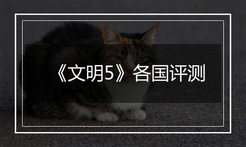 《文明5》各国评测