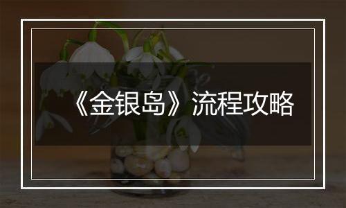 《金银岛》流程攻略