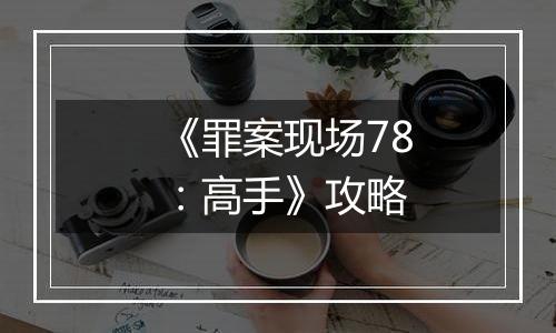 《罪案现场78：高手》攻略