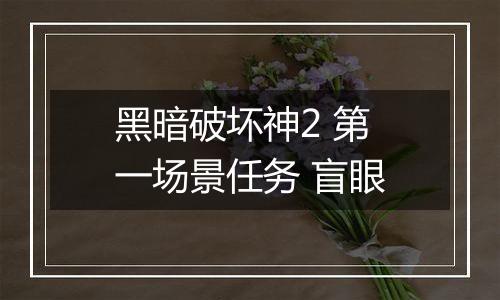 黑暗破坏神2 第一场景任务 盲眼