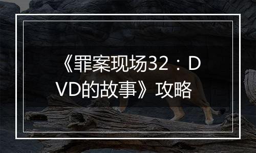 《罪案现场32：DVD的故事》攻略