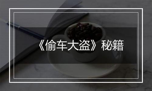 《偷车大盗》秘籍