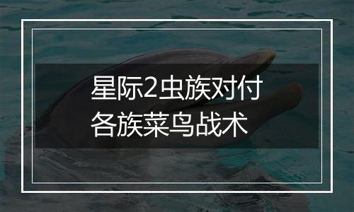 星际2虫族对付各族菜鸟战术