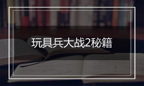 玩具兵大战2秘籍