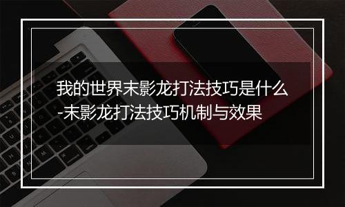 我的世界末影龙打法技巧是什么-末影龙打法技巧机制与效果