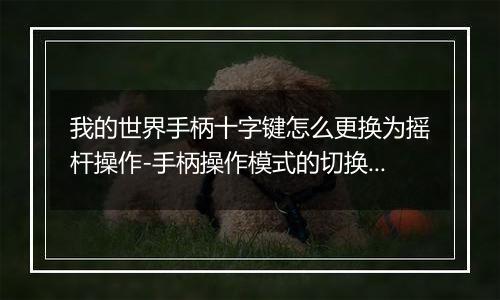 我的世界手柄十字键怎么更换为摇杆操作-手柄操作模式的切换指南
